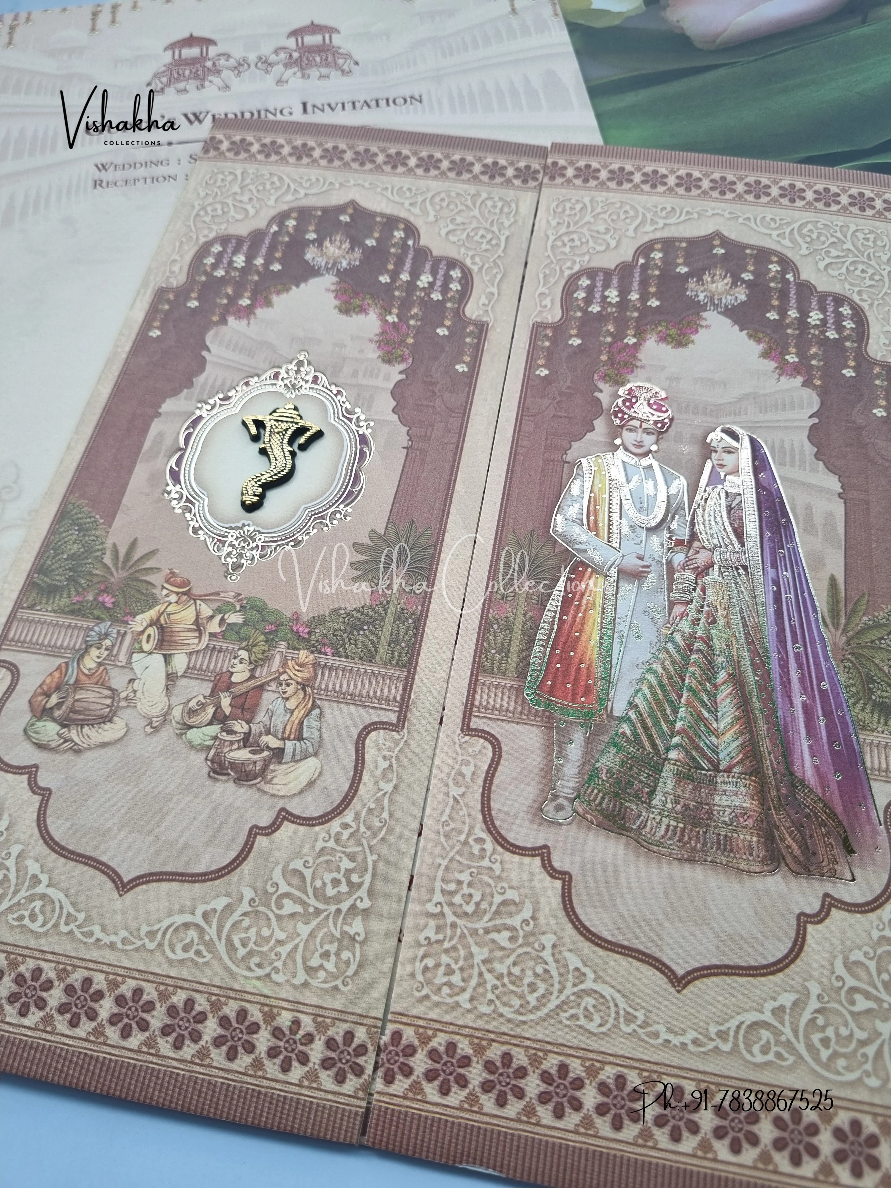 Barat Dulah Dulhan Hindu Sikh invitation Cards CR-7031 - Image 2