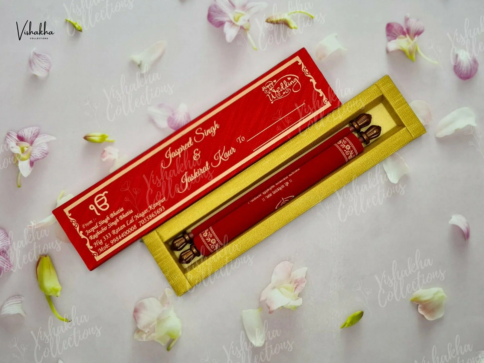 Designer Premium Customized Wedding Invitation Cards - FC-025 - Image 4