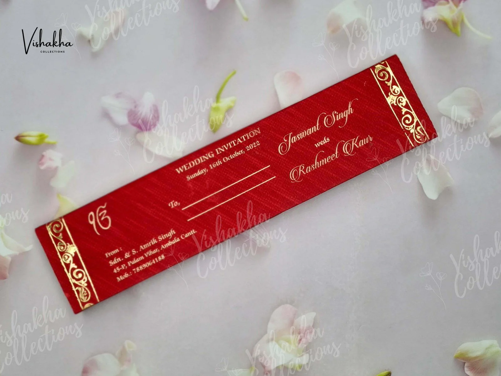 Designer Premium Customized Wedding Invitation Cards - FC-032 - Image 2