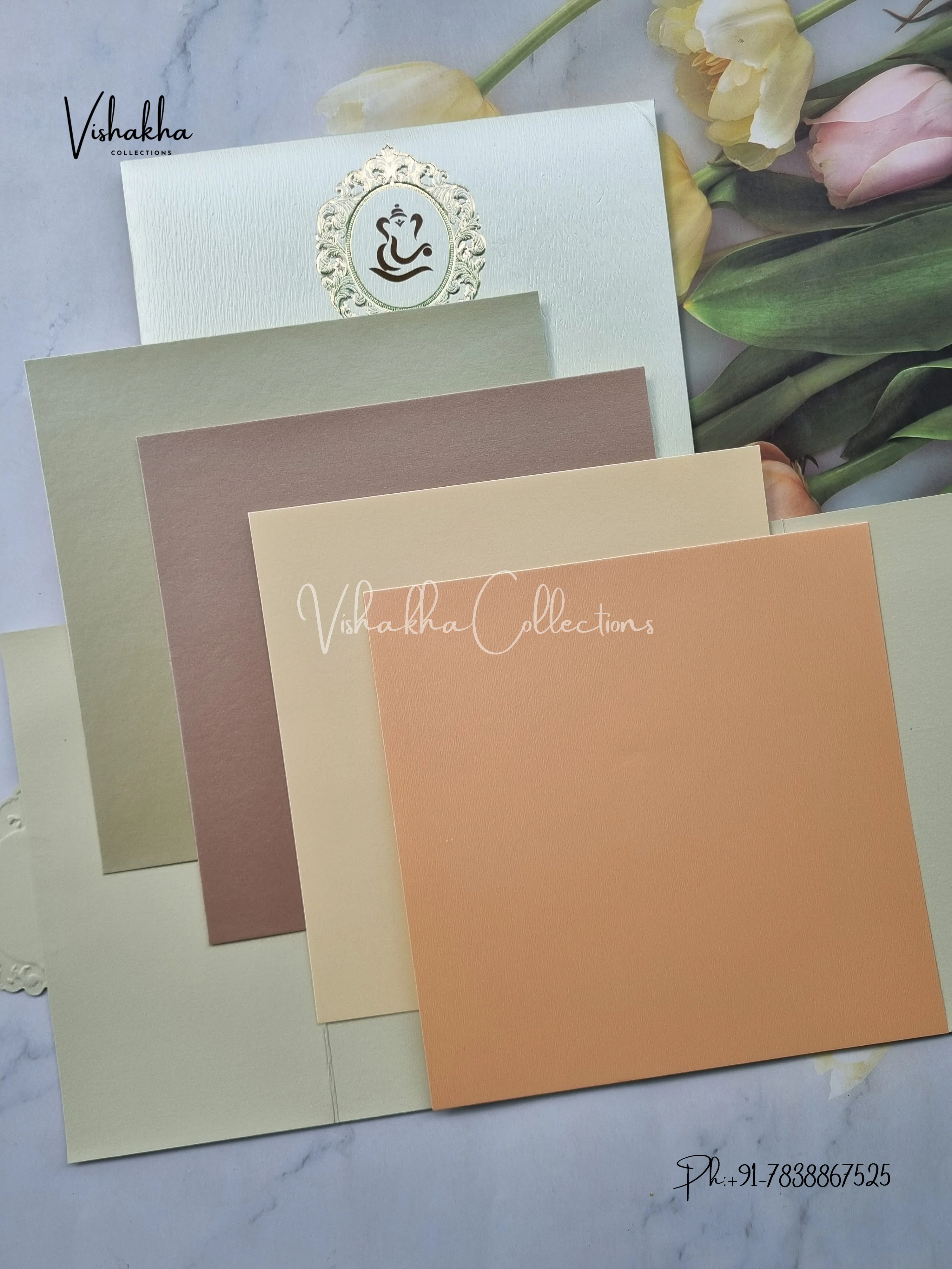 Double Door Hindu Muslim Christian Sikh invitation Cards LN-892 - Image 3