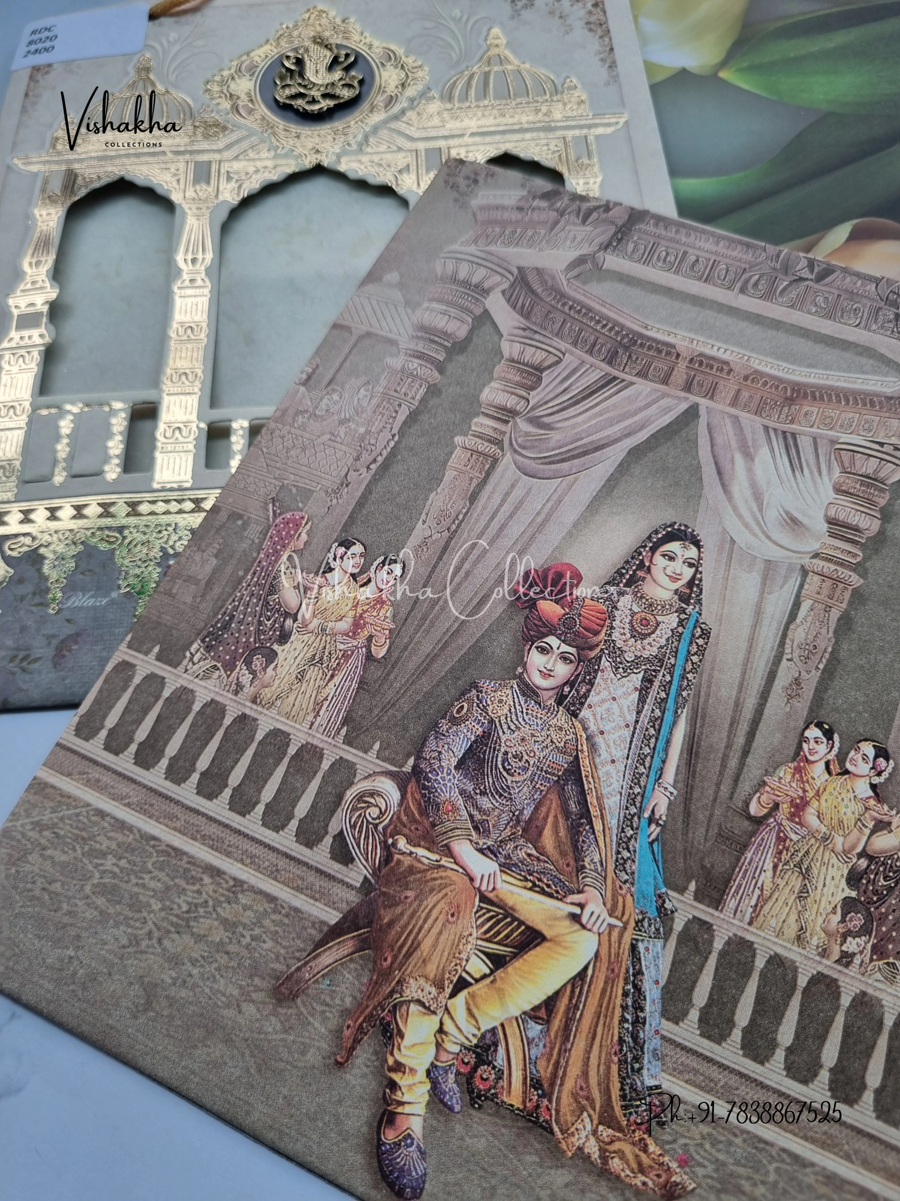 Dulah Dulhan Hindu Sikh Carry Bag invitation Cards CR-8020 - Image 2