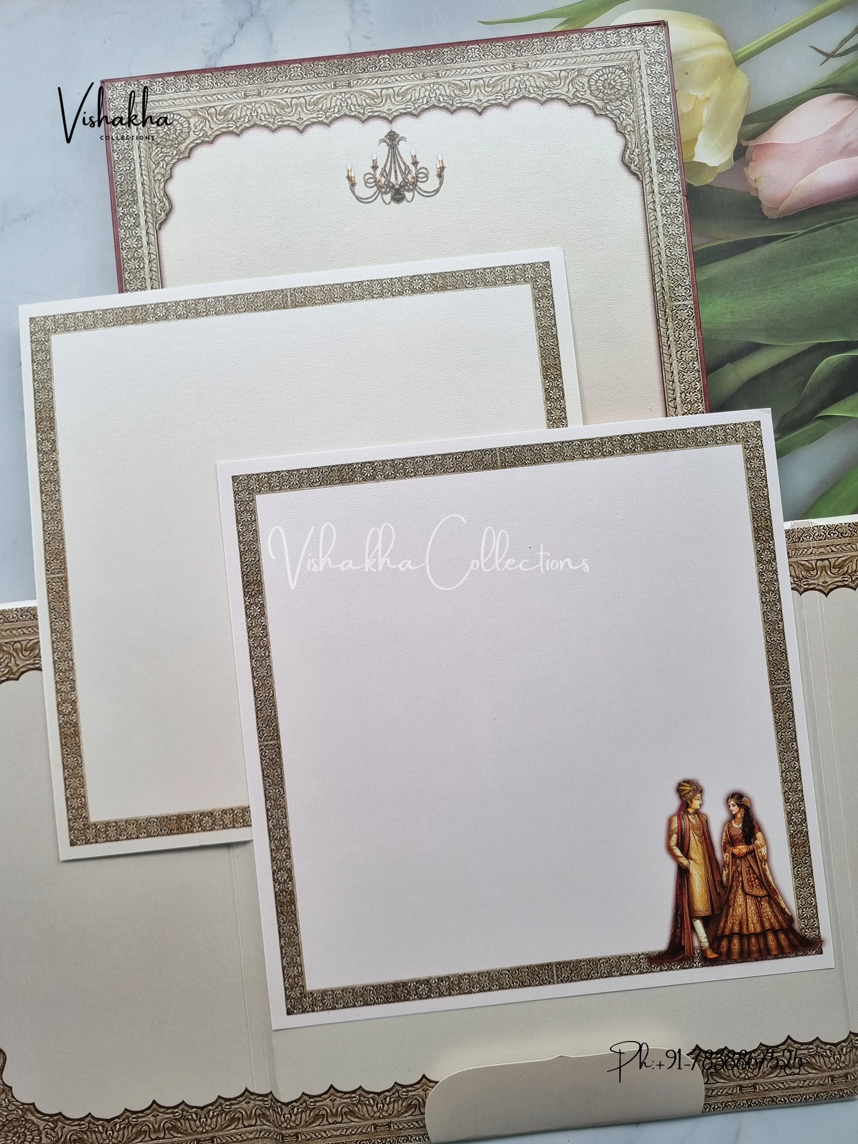 Dulah Dulhan Hindu Sikh Padded invitation Cards LN-860 - Image 3