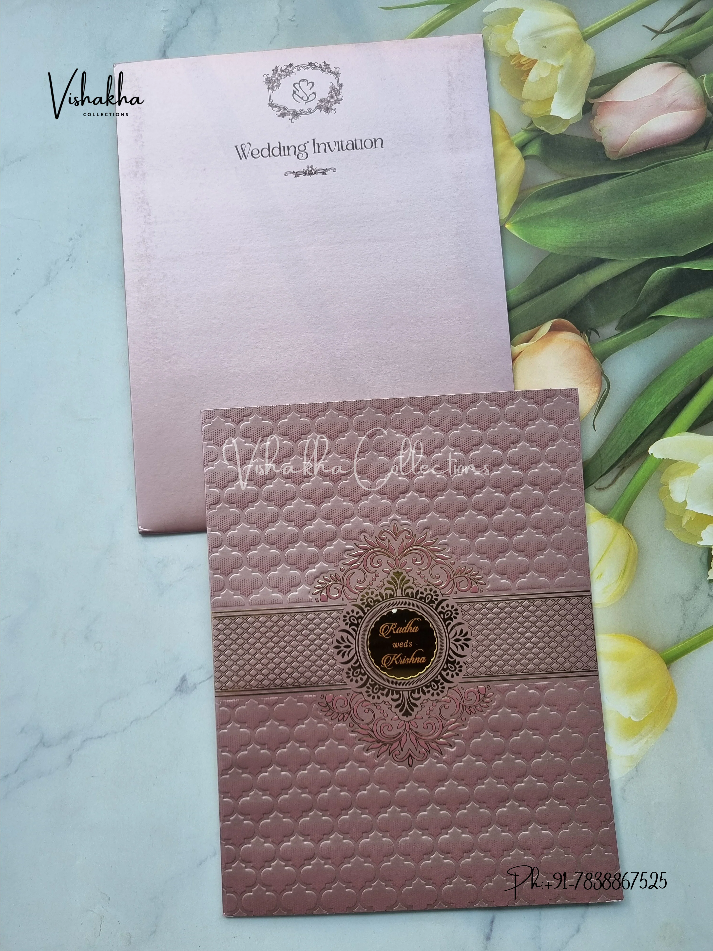 Hindu Muslim Christian Sikh Colored invitation Cards SN-43