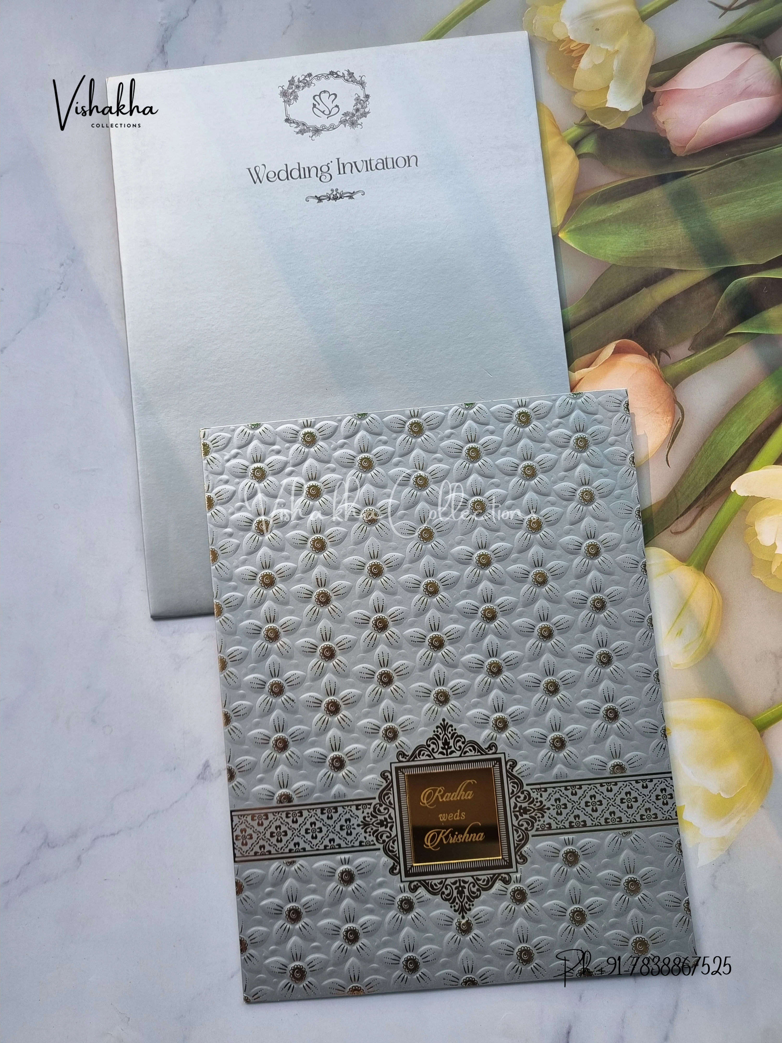 Hindu Muslim Christian Sikh Colored invitation Cards SN-45
