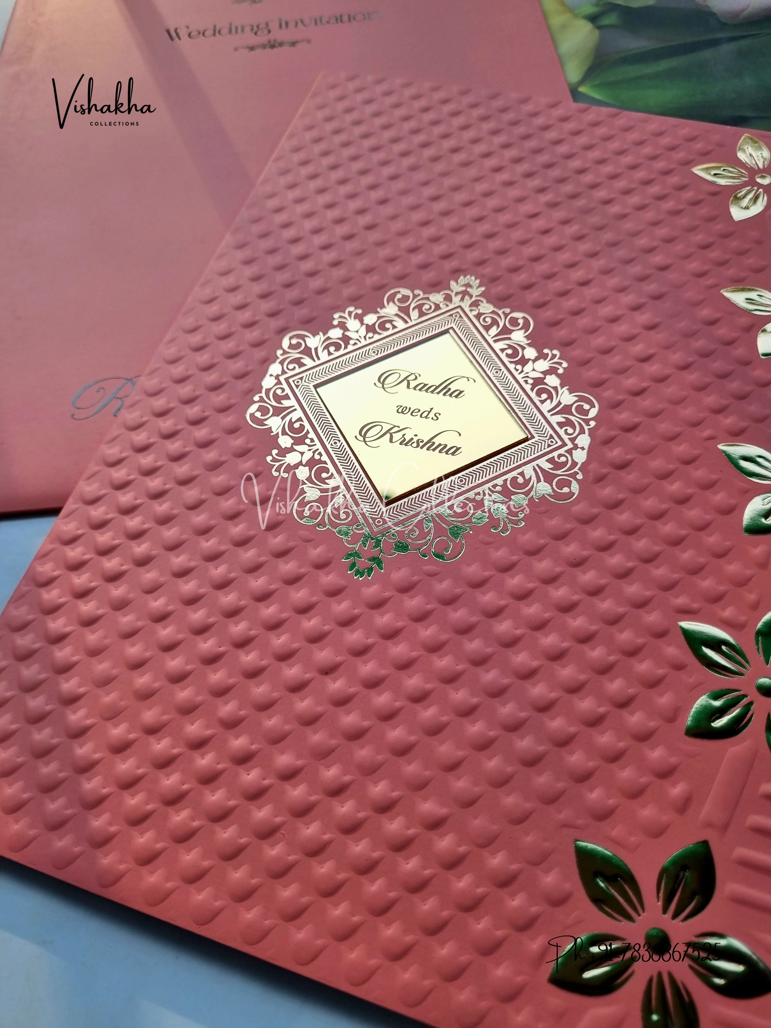 Hindu Muslim Christian Sikh Colored invitation Cards SN-52 - Image 2