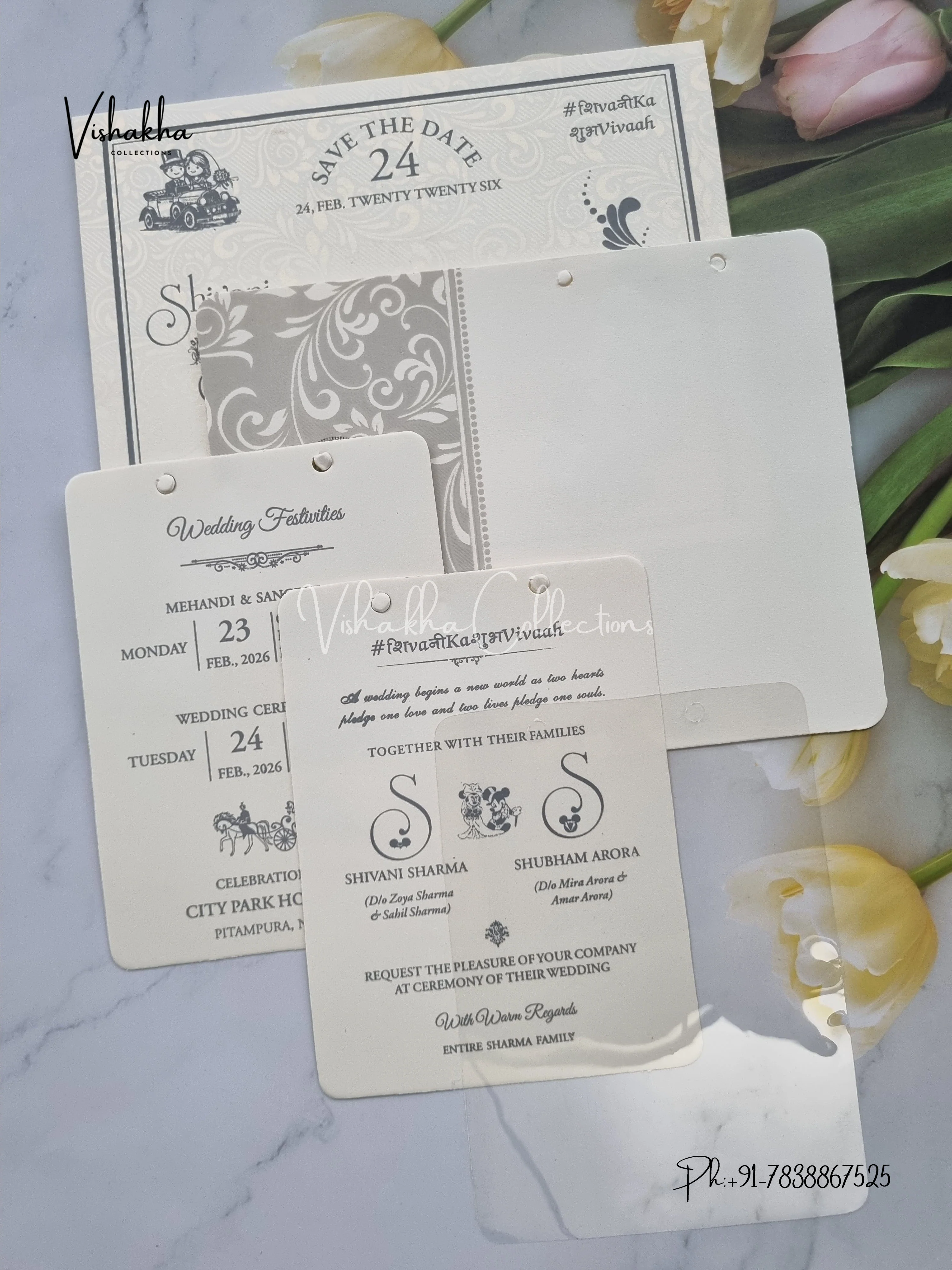 Hindu Muslim Christian Sikh invitation Cards ATS-1557 - Image 3
