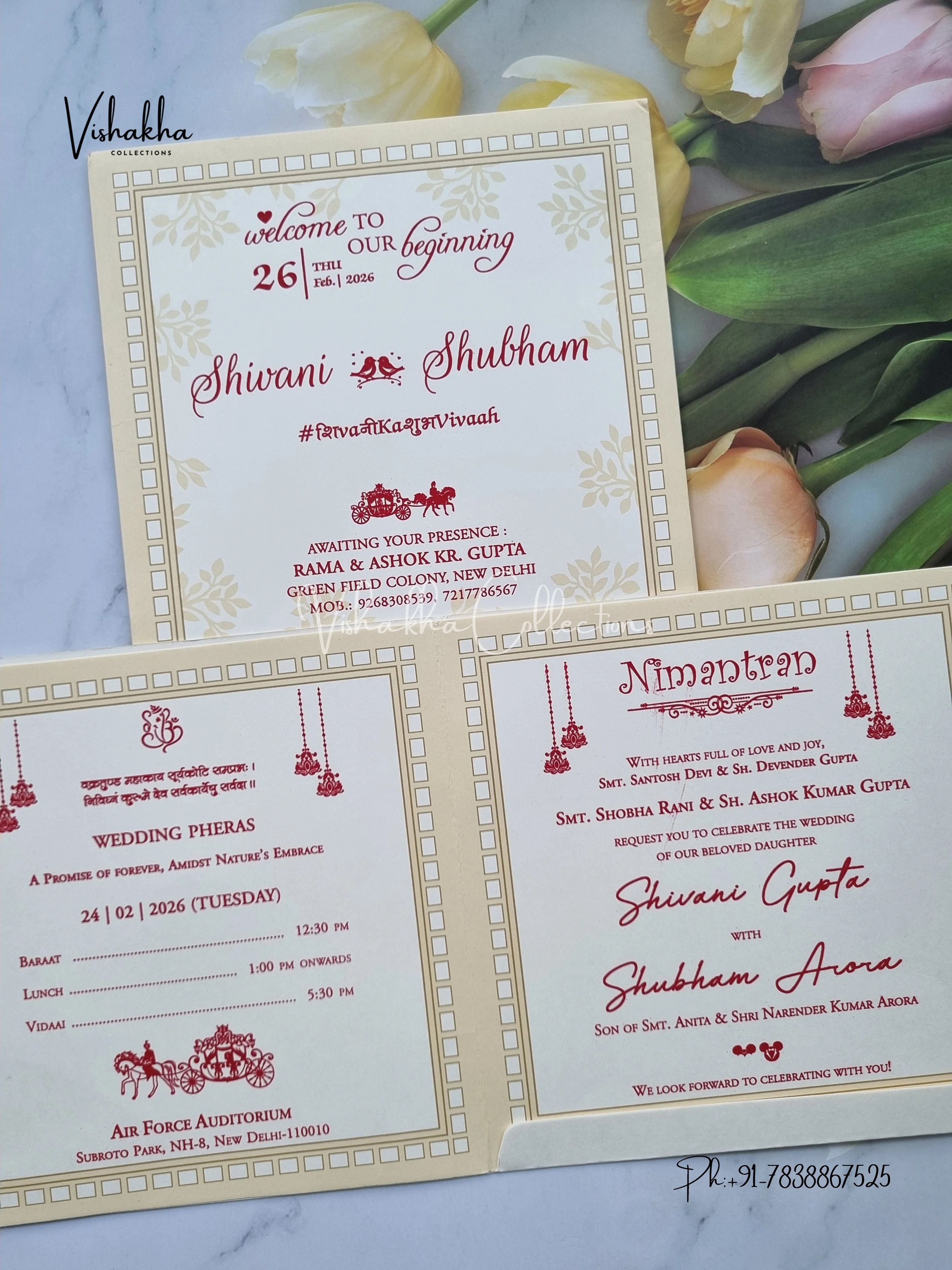 Hindu Muslim Christian Sikh invitation Cards ATS-1702 - Image 3