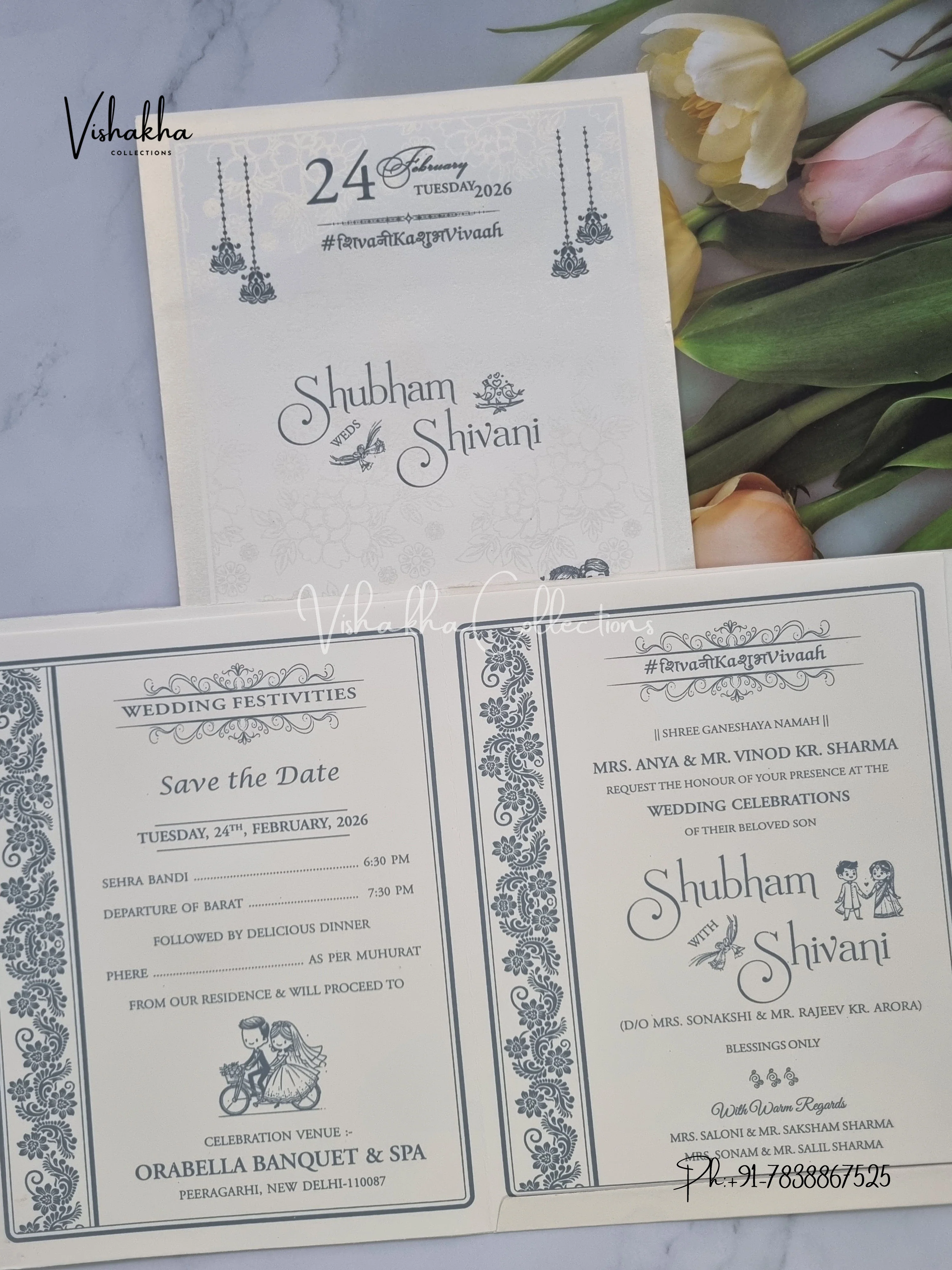 Hindu Muslim Christian Sikh invitation Cards ATS-1759 - Image 3