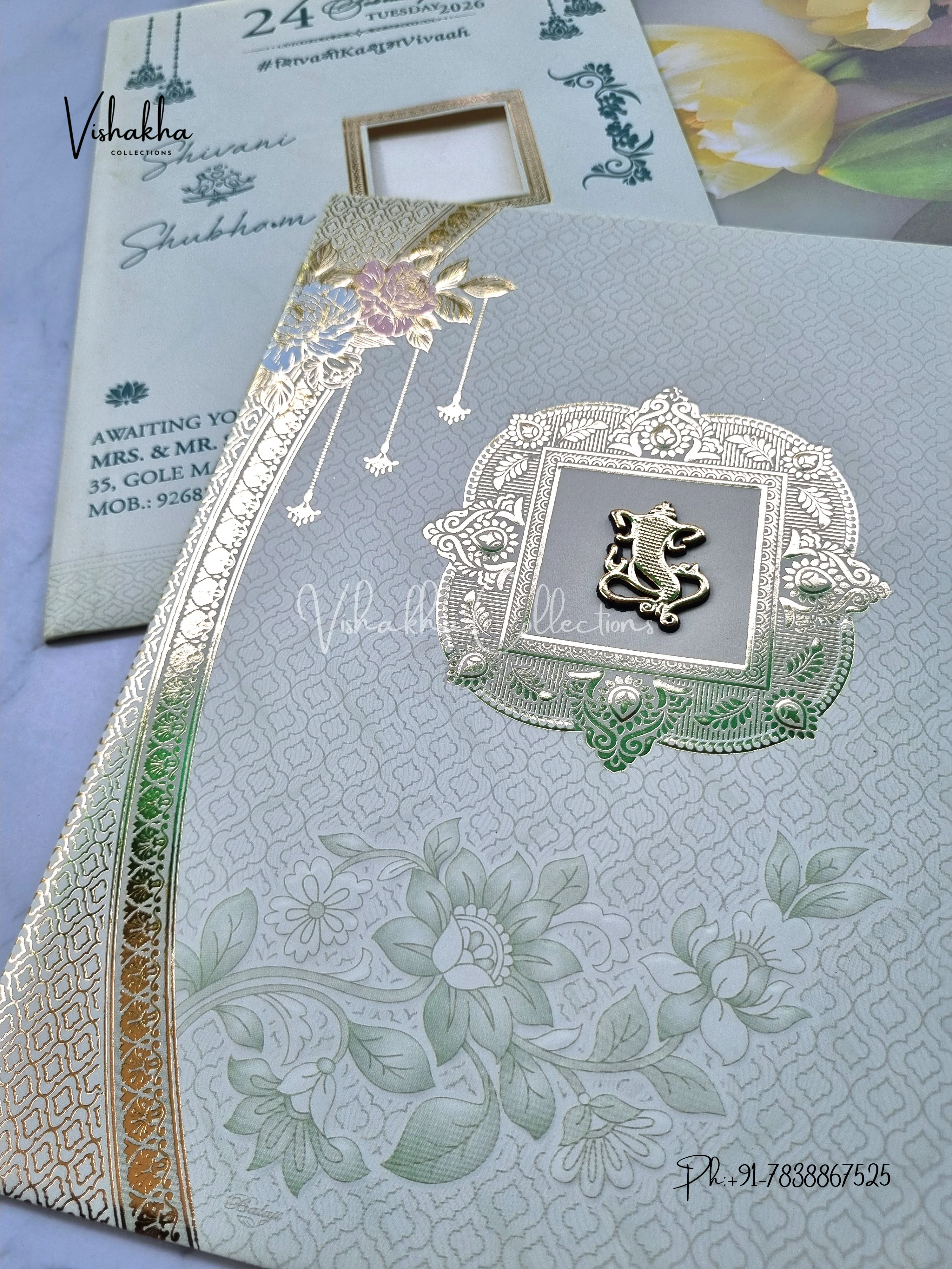 Hindu Muslim Christian Sikh invitation Cards ATS-9272 - Image 2