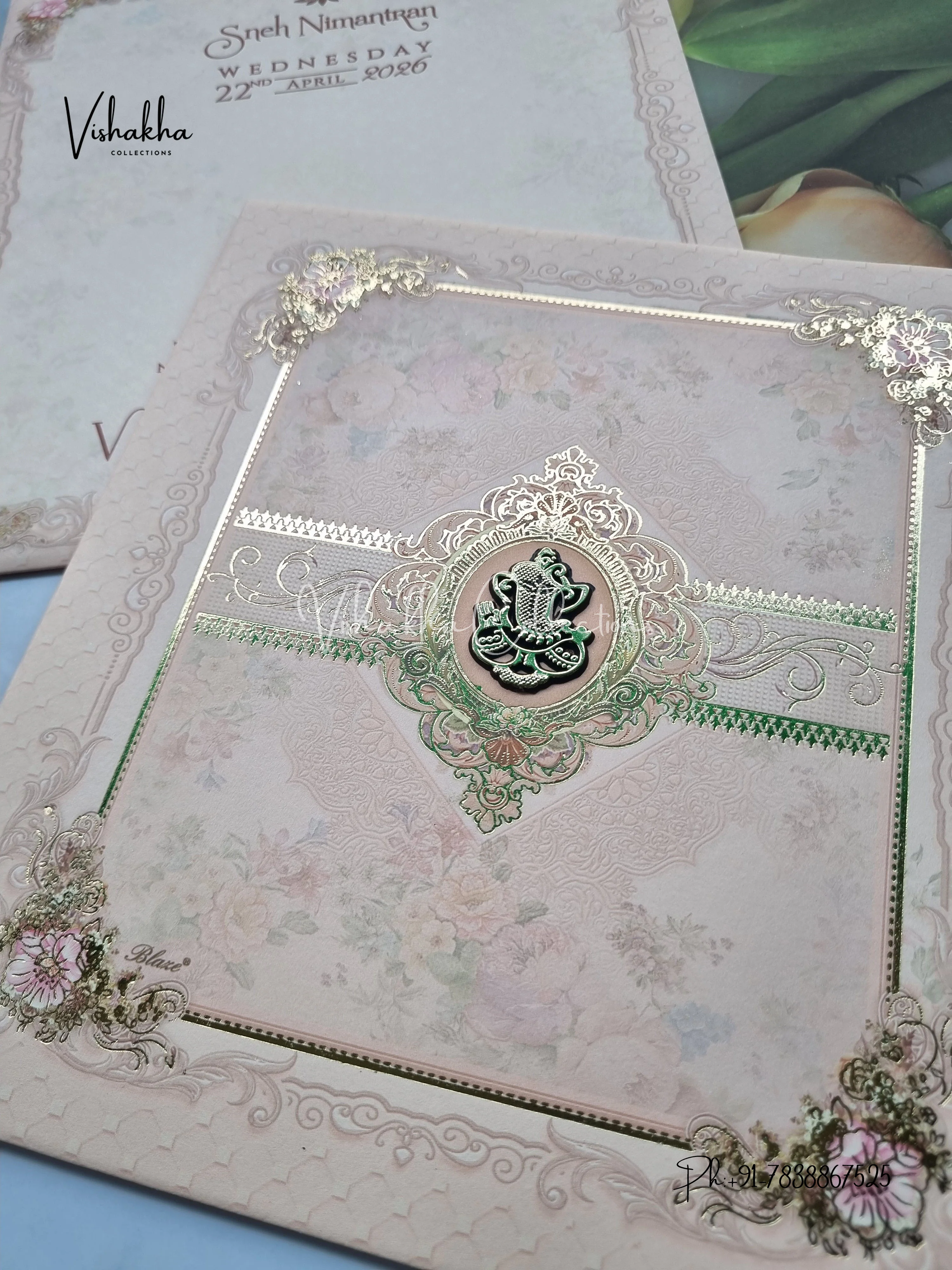 Hindu Muslim Christian Sikh invitation Cards CR-7008 - Image 2
