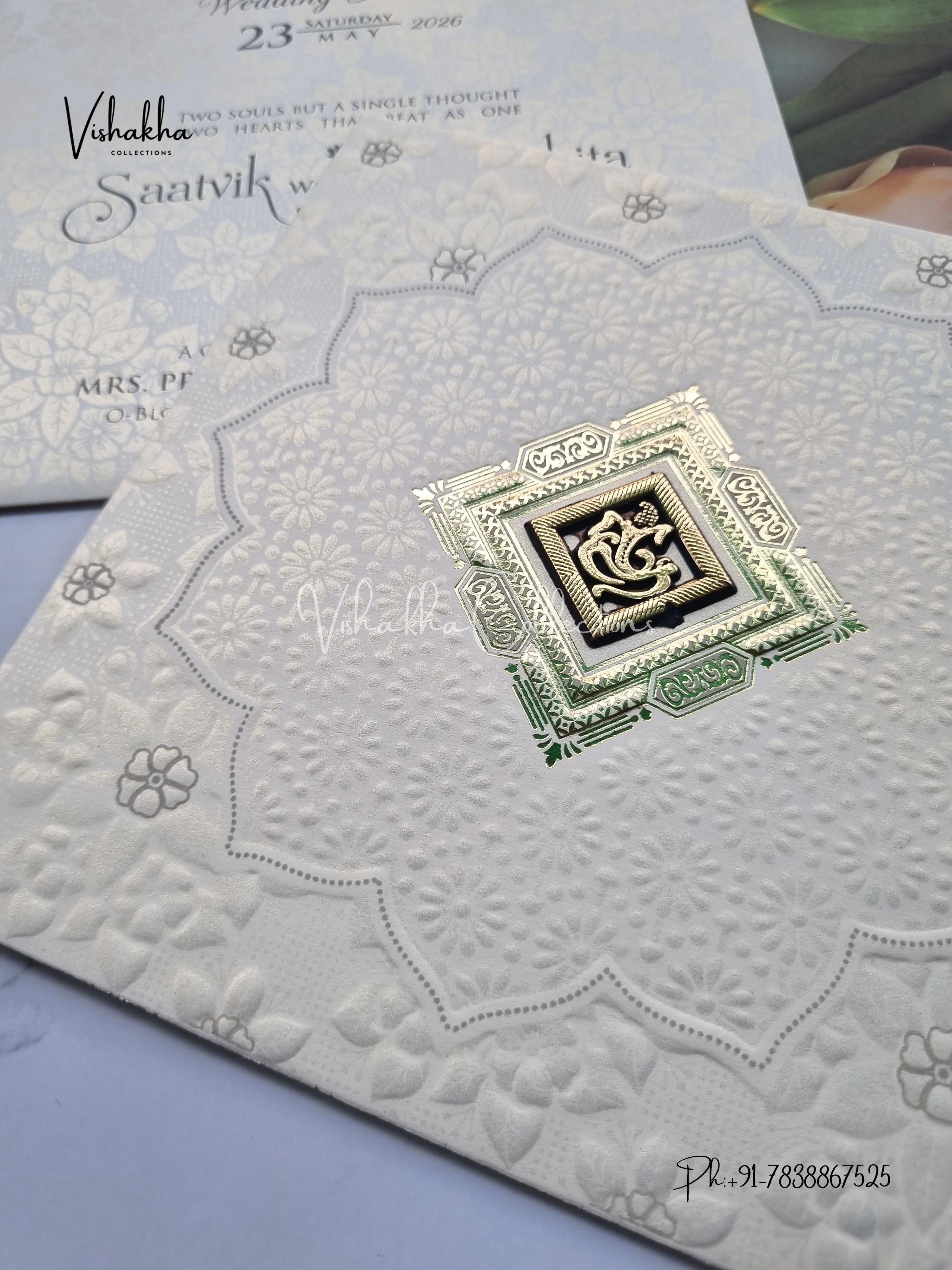 Hindu Muslim Christian Sikh invitation Cards CR-707 - Image 2
