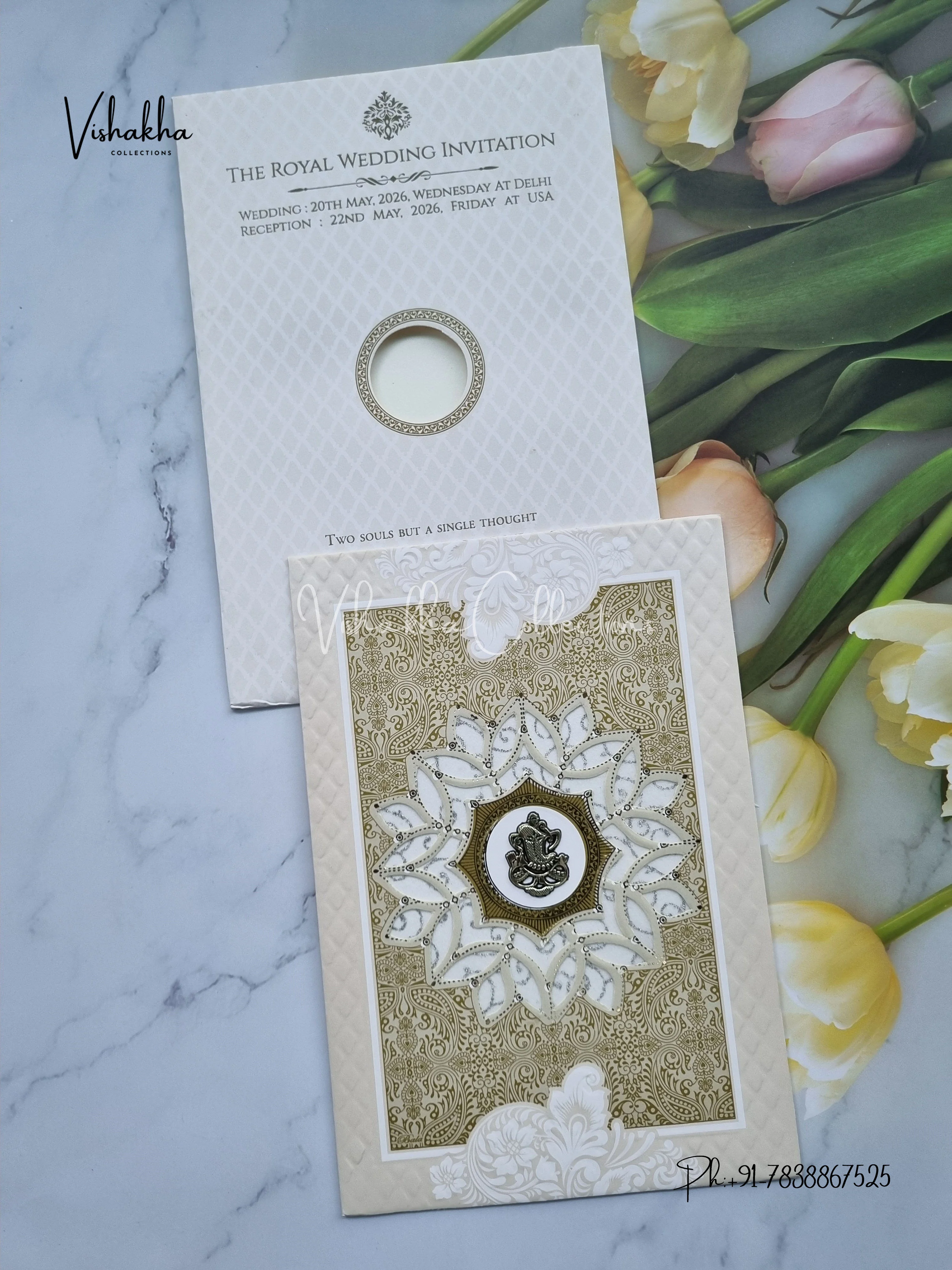 Hindu Muslim Christian Sikh invitation Cards CR-8075G