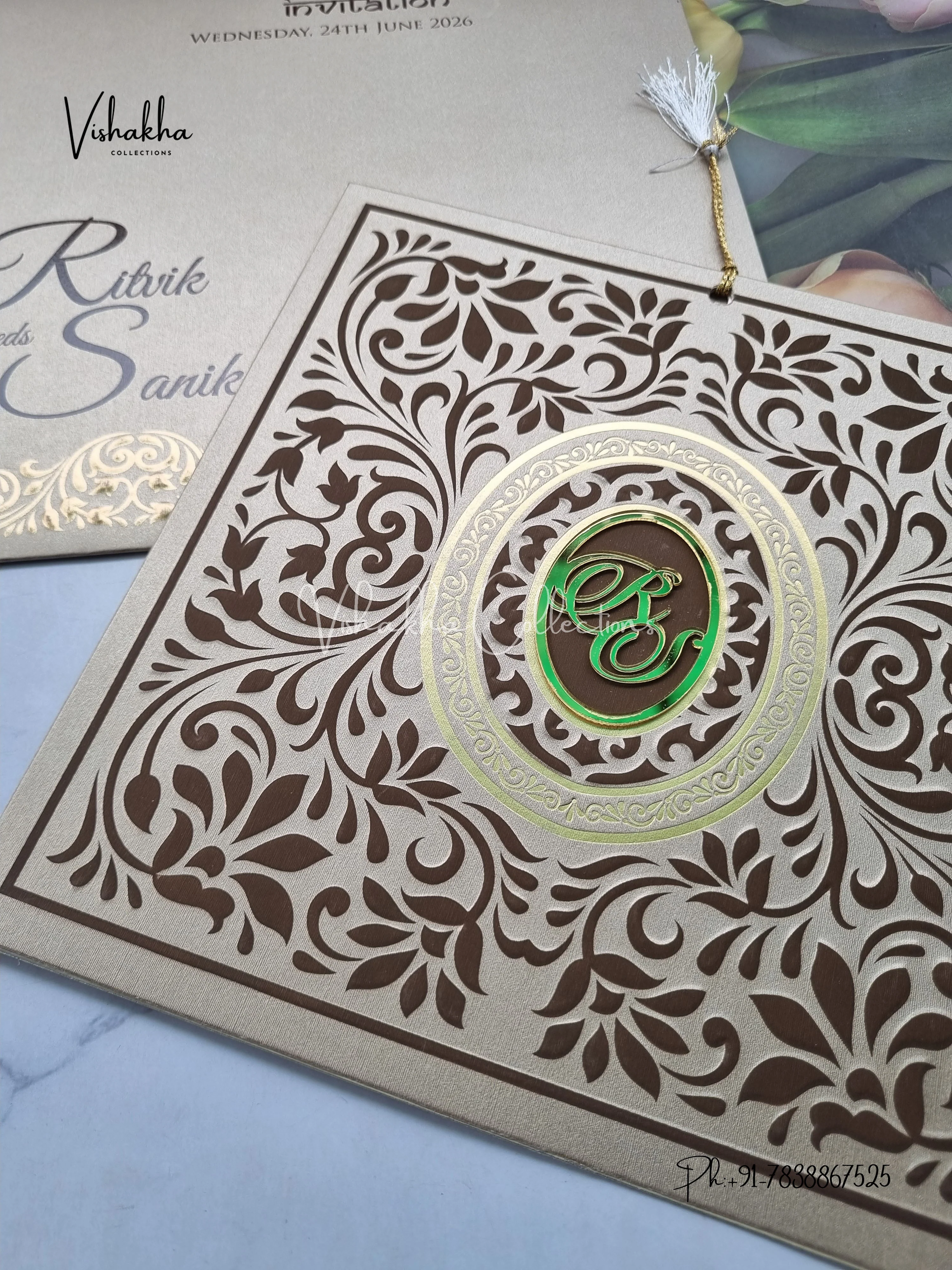 Hindu Muslim Christian Sikh invitation Cards LN-728 - Image 2