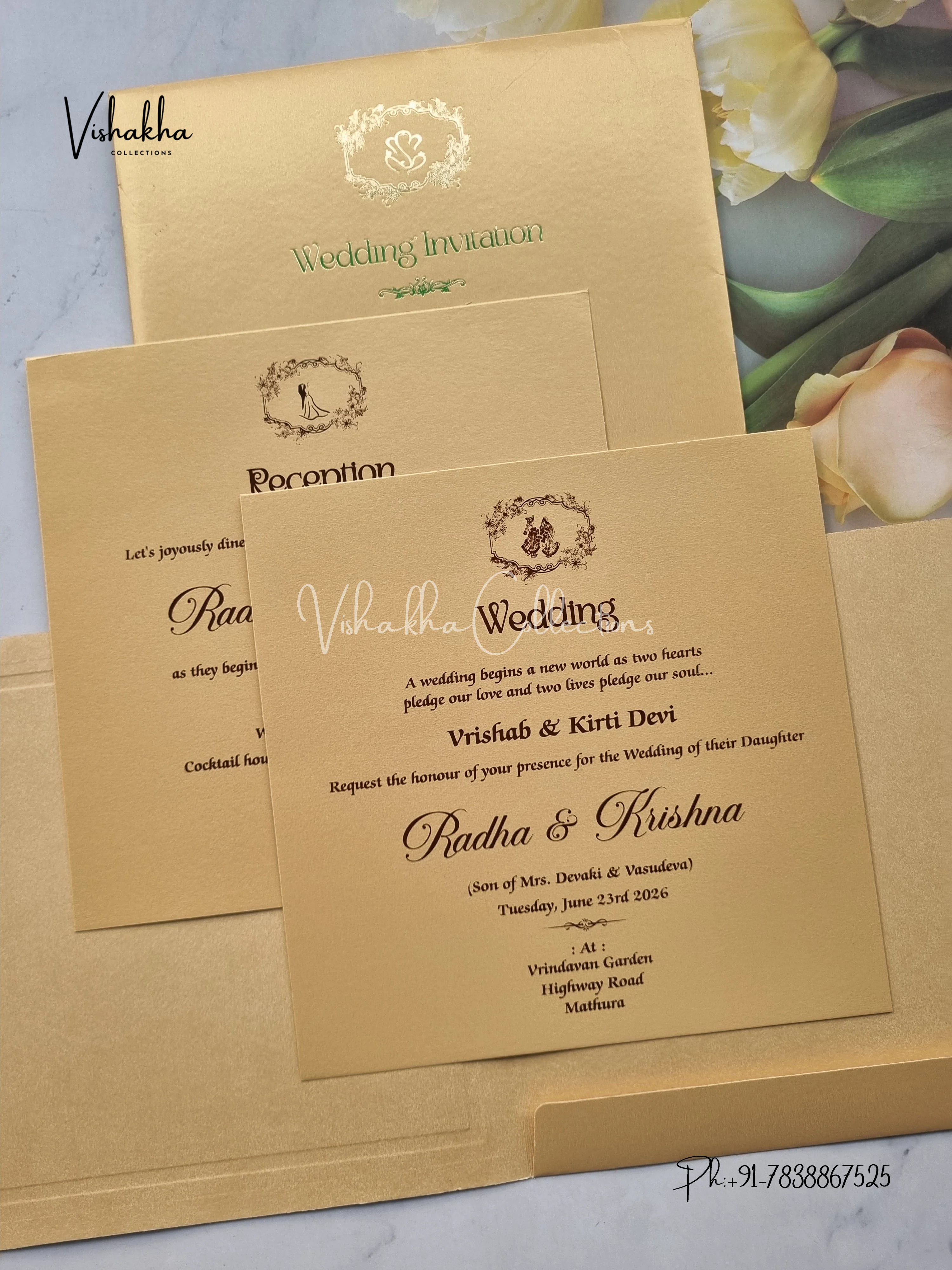 Hindu Muslim Christian Sikh invitation Cards SN-121 - Image 3