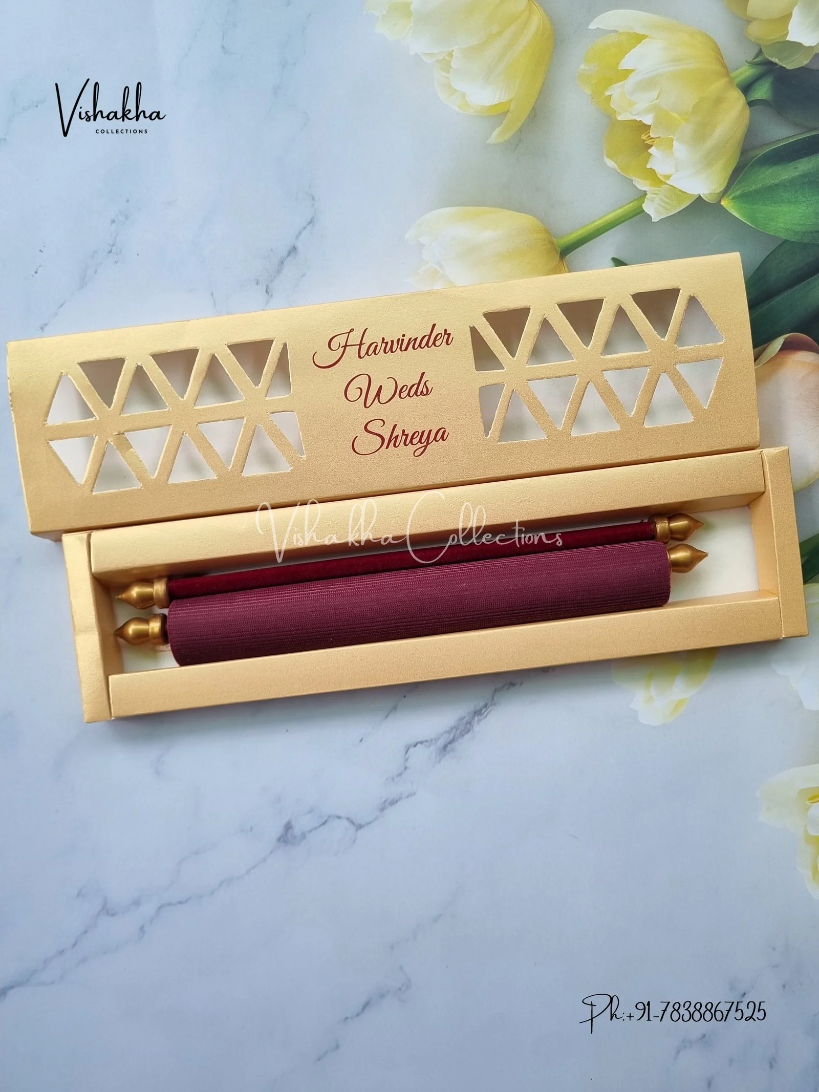 Scroll/Farman Wedding Cards